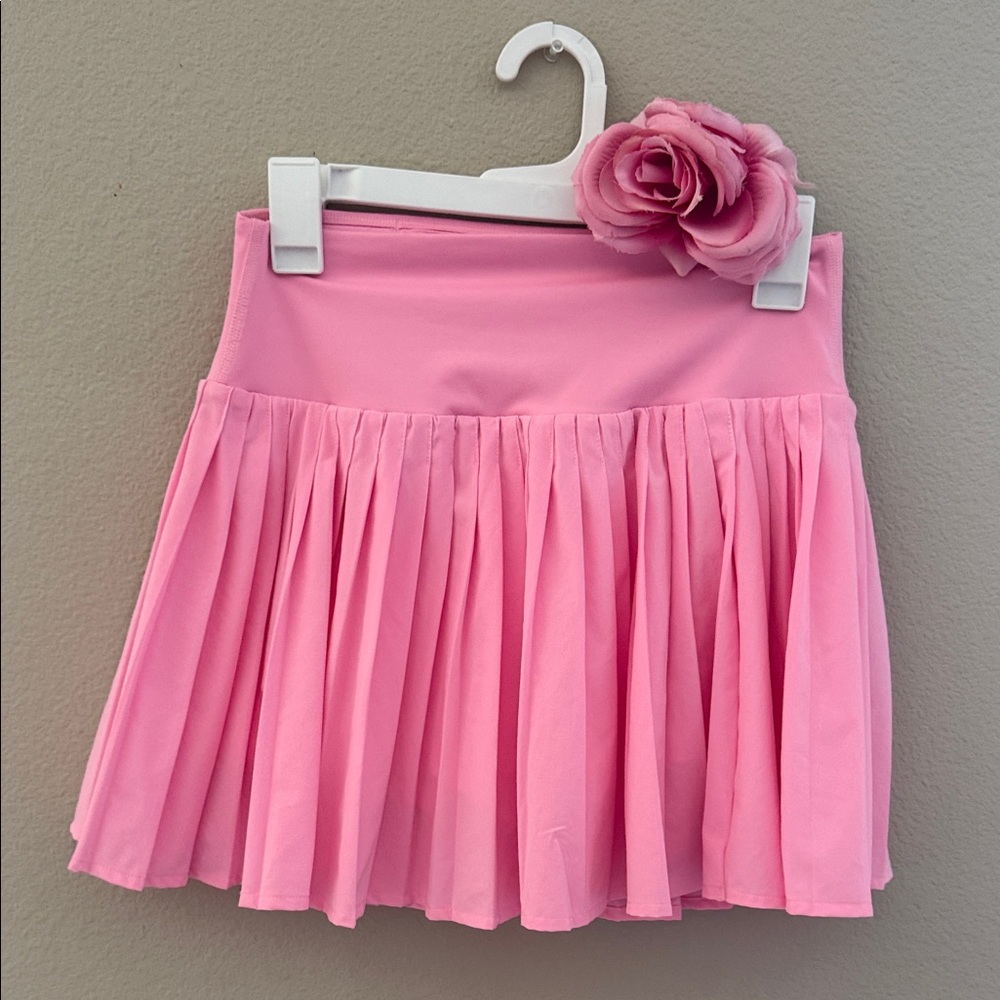 Pink Pleated Skirt